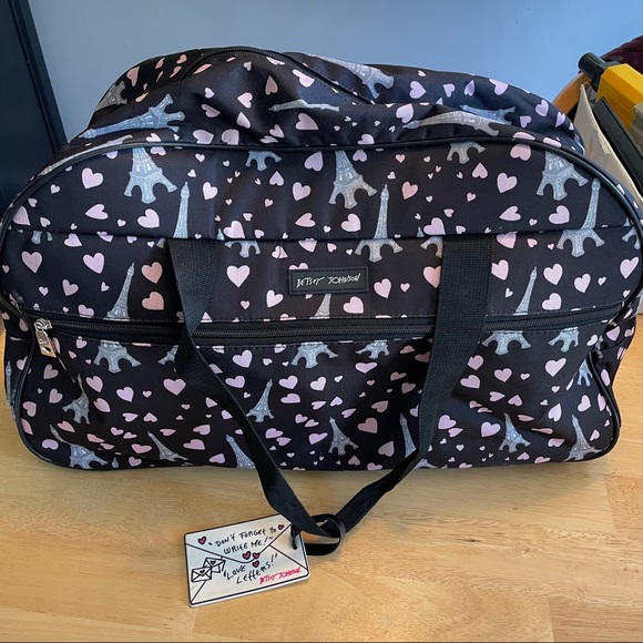 Betsey Johnson Handbags - Betsey Johnson Paris love Rolling Luggage bag